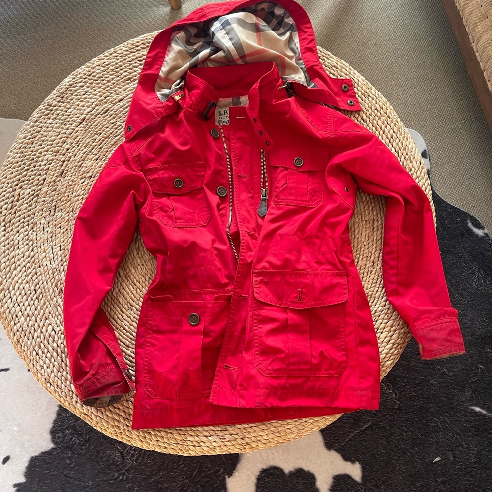 Burberry Rain Jacket (thicker for Fall or Spring). Authentic.